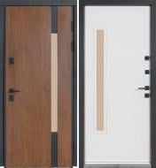 Двері вхідні Булат Термо Хаус 705 дуб бронзовий / молочний клен 2050x950 мм ліві