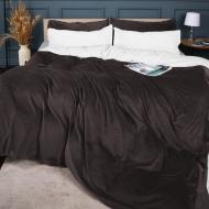 Комплект постельного белья MirSon Winter Frost 28-0001+28-0003 Lilium Velvet белый/коричневый