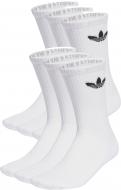 Шкарпетки Adidas TRE CRW SCK 6PP IJ5619 р.M білий