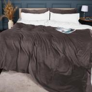 Комплект постельного белья MirSon Winter Frost 28-0001+28-0005 Snowdrop Velvet белый/серый