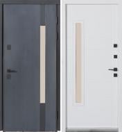 Дверь входная Булат Термо Хаус 705 темный антрацит / белый атласный 2050x950 мм правая