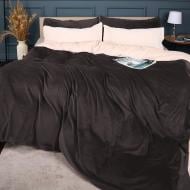 Комплект постельного белья MirSon Winter Frost 28-0004+28-0003 Kohleria Velvet коричневый/бежевый