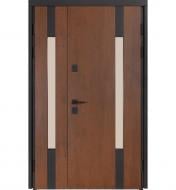 Двері вхідні Булат Термо Хаус 706 дуб бронзовий / молочний клен 2050x1200 мм ліві