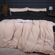 Комплект постельного белья MirSon Winter Frost 28-0004+28-0007 Saintpaulia Velvet черный/кремовый