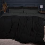 Комплект постільної білизни MirSon Winter Frost 28-0005+28-0007 Trollius Velvet чорний/сірий