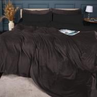 Комплект постельного белья MirSon Winter Frost 28-0007+28-0003 Rhodies Velvet коричневый/черный