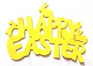 Декоративная подвеска Гулівер Країна Happy Easter 15x20 см желтая