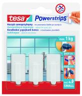 Гачки пластикові прямокутні S під плитку/метал tesa Powerstrips 3 шт білі