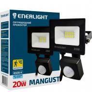ВИТРИНА! Прожектор с датчиком движения Enerlight 20 Вт IP65 черный MANGUST20SMD80СS