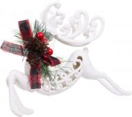 Елочная игрушка Олень белый 21x14 см E09028