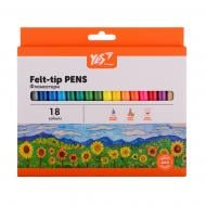 Набор фломастеров 18 цветов Orange Line YES Набор фломастеров 18 цветов Orange Line YES