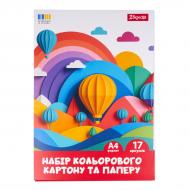 Набор цветного картона и бумаги Classic А4 17 листов 954902 1 вересня