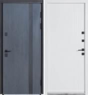 Двері вхідні Булат Термо Хаус 710 темний антрацит / білий атласний 2050x850 мм ліві