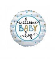 Кулька фольгована Твоя Забава Круг welcome baby boy 45х45 см 45 см різнокольоровий