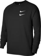 Свитшот Nike M NSW SWOOSH CRW FT CJ4871-010 р. 2XL черныйбелый