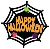 Декор Аплі Краплі из фетра Паутина Happy Halloween