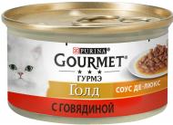Корм Gourmet Gold соус Де-Люкс з яловичиною 85 г