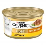 Консерва для котів Gourmet by Purina Gold Соус Де-Люкс з куркою 85 г