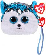 М'яка іграшка TY гаманець Хаскі білий із блакитним 95225