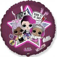 Шарик фольгированный Твоя Забава Круг ЛОЛ рок-группа 45х45 см 45 см разноцветный