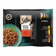 Корм влажный котов Sheba мясное ассорти в соусе 4 х 85 г