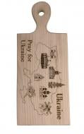 Декор настінний 4PROFI Pray for Ukraine Мапа 33x13,5 см