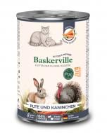 Корм влажный беззерновой для кошек в период лактации и котят Baskerville Prebio индейка и кролик 400 г
