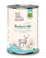 Корм влажный беззерновой для взрослых активных кошек Baskerville Holistic оленина с кроликом и кошачьей мятой 400 г