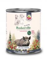 Корм влажный беззерновой для собак с чувствительным пищеварением Baskerville Prebio дикий кабан с малиной 800 г