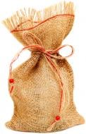 Мішечок джутовий Червона намистинка 14x24