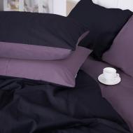 Комплект постельного белья MirSon 110х140 см Royal Soft Black Diamond 0240 + 0055 Сатин серый/черный