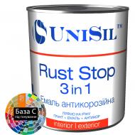 Грунт-эмаль UniSil антикоррозионная Rust Stop 3 in 1 база под тонировку полумат 2 л