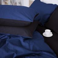 Комплект постельного белья MirSon 110х140 см Royal Soft Storm 4052 + 0055 Сатин синий/черный