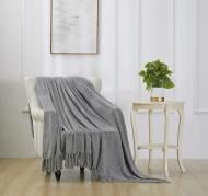 Плед Chenille Fringes 160x200 см серый La Nuit