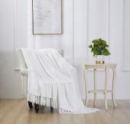 Плед Chenille Fringes 160x200 см белый La Nuit
