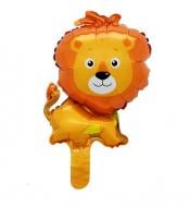 Шарик фольгированный Твоя Забава Мини фигура лев 25 см 25 см оранжевый