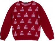 Джемпер дитячий для хлопчика Flash р.128 бордовий із білим 17BD934-3477_586-2