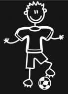 Наклейка Папа – футболист 10,5 см