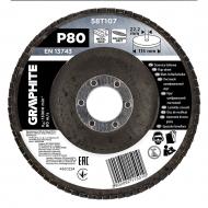 Круг пелюстковий GRAPHITE 115 мм P80 58T107