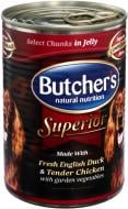 Корм для всех пород Butcher's Superior в желе с курицей уткой и овощами 400 г 52335 400 г