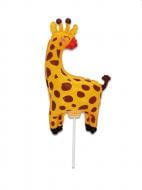 Шарик фольгированный Твоя Забава Мини фигура жирафка 47 см 47 см желтый