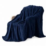 Плед Sherpa Jaсquard Rombo 200x220 см синій La Nuit