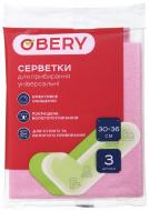 Набор салфеток универсальных OBERY для уборки 30 х 36 см 3 шт./уп.