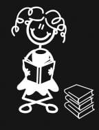 Наклейка Дочь с книгой 7,5 см
