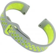 Ремінець BeCover Vents Style для Xiaomi iMi KW66/Mi Watch Color/Watch S1 Active/Haylou LS01/LS05 grey/green (705807)