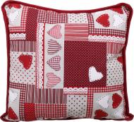 Подушка декоративная Кружево 45x45 см красный Прованс