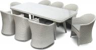 Комплект мебели Bella Vita Невада серый 8 кресел