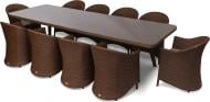 Комплект мебели Bella Vita Невада коричневый 10 кресел
