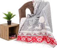 Плед New Year cotton grey 140x200 см серый Ярослав