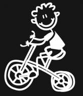 Наклейка Младший сын на велосипеде 7,5 см